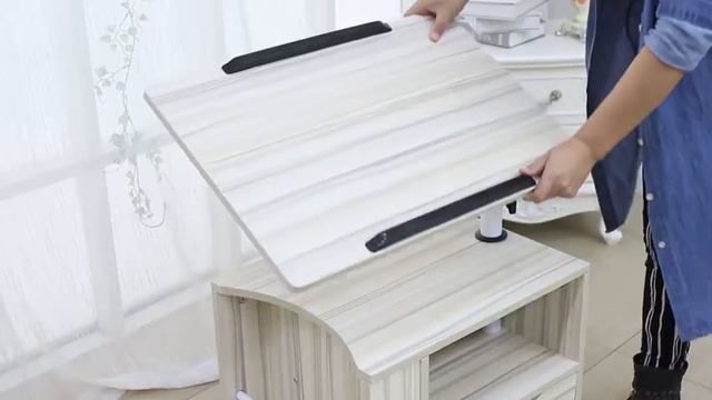 Bedside table | Emall Life Upgraded Multifunctional Height Adjustable Overbed End Table Wooden смотреть онлайн