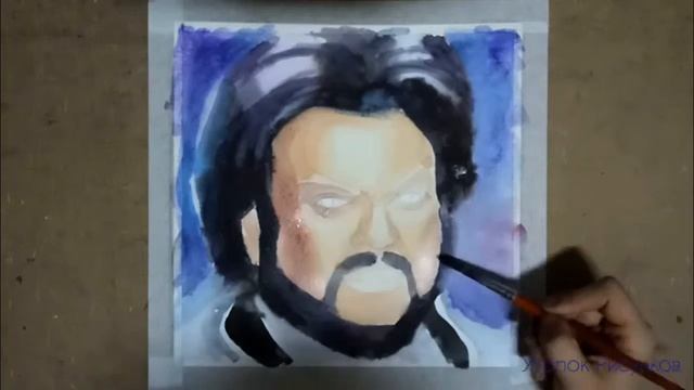 Рисуем портрет Филиппа Киркорова акварелью смотреть онлайн
