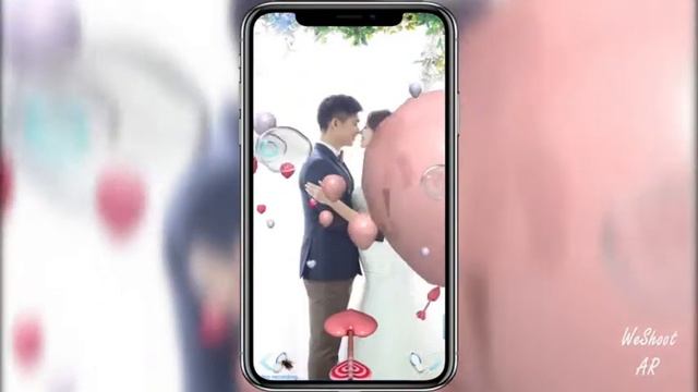 Свадьба с помощью камеры AR и стрелка любви Купидона к цветным пузырям смотреть онлайн