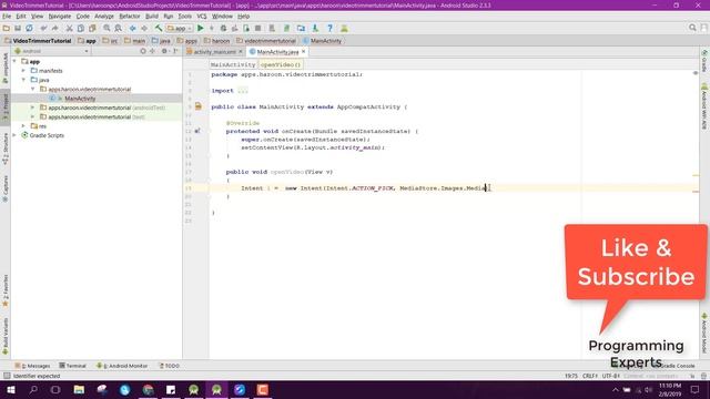 Trim video (Video Cutter) using FFMpeg Library in Android Studio PART 1 смотреть онлайн