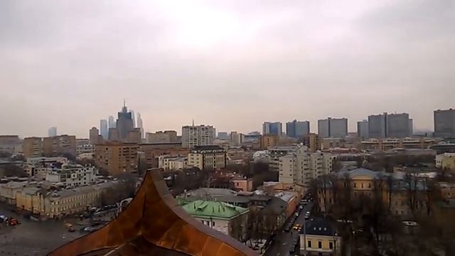 Красивыйгород Москва видео Москвы с обзорной площадки Храма Христа Спасителя смотреть онлайн