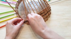 Доорбаскет из газетных трубочек! Doorbasket from paper tubes!