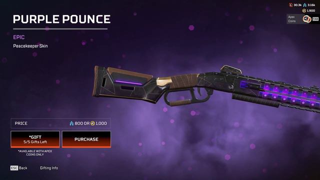 APEX LEGENDS | Peacekeeper | Epic | Purple Pounce смотреть онлайн