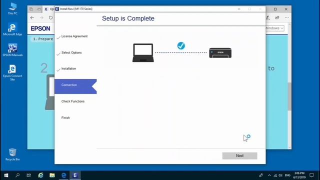 How to Connect a Printer and a Personal Computer Using USB Cable (Epson M1170, ET-M1170) NPD6209 смотреть онлайн