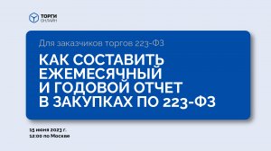 Как составить ежемесячный и годовой отчет в закупках по 223-ФЗ