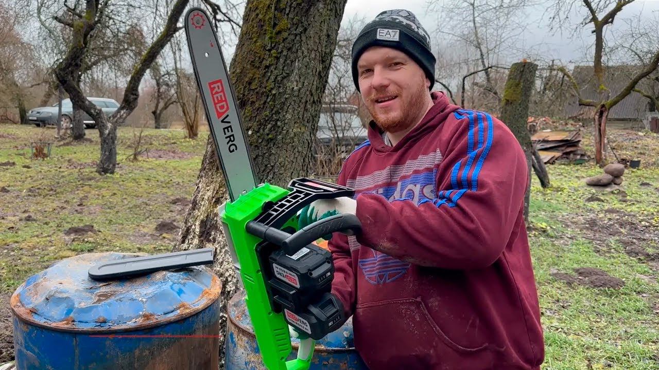 Легкая и бесшумная цепная пила на аккумуляторах смотреть онлайн