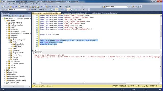 Having Clause in Sql Malayalam смотреть онлайн