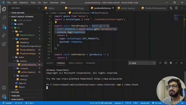 Learn React Redux Thunk with Project | Redux Thunk Middleware | Axios Async Actions | Redux Tutoria смотреть онлайн