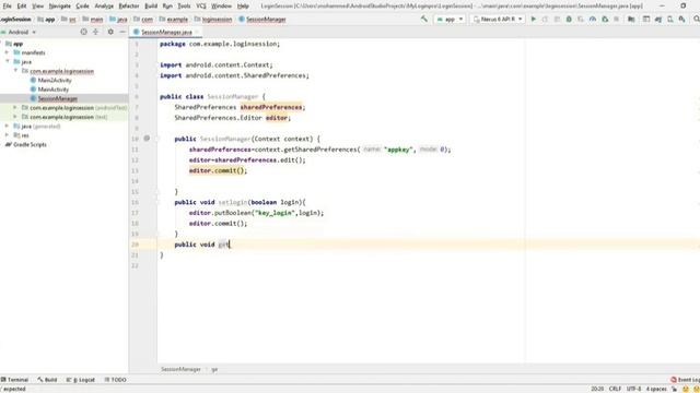 SESSION MANAGER in Android App Using SHAREDPREFERENCE || Android Studio смотреть онлайн