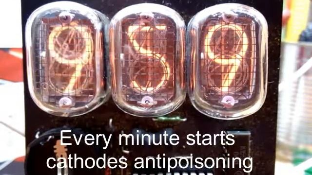 3x IN-12B Nixie Tube Thermometer + Clock смотреть онлайн