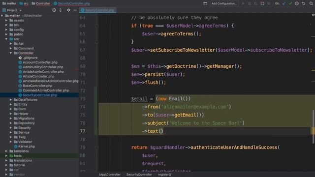 Creating, Configuring & Sending the Email Object - Symfony Mailer- Love Sending Emails Again смотреть онлайн