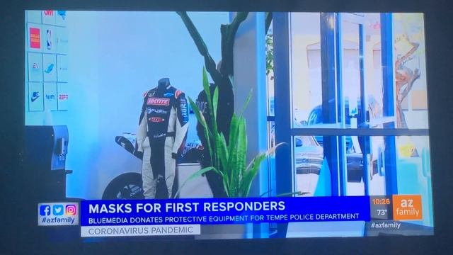 bluemedia donates masks to Tempe PD Channel 3 смотреть онлайн