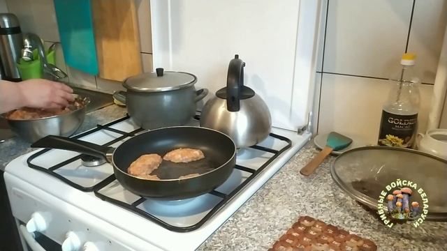 Сбор грибов в лесу, жарим котлеты из #ТСЖ, #грибы2022, ужин смотреть онлайн