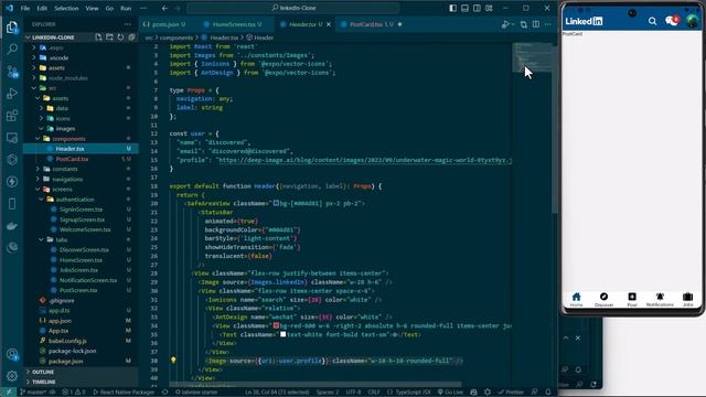 Build Linkedin clone with Expo-cli | typeScript | tailwind-css. Best way to learn frontend смотреть онлайн