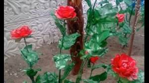 Цветы из пластиковых бутылок своими руками