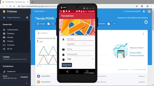 Tienda para android con kotlin Interfaz de registros de usuarios смотреть онлайн