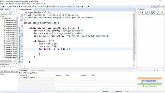 Java Program 19 - Java Program to Find Occurrence or Frequency of Digits In a Number - Study Viral смотреть онлайн