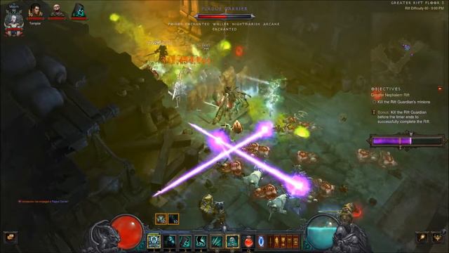 Diablo 3 Necromancer Rathma/Skeletal Mage Build Greater Rift 60 Solo Run Non Season смотреть онлайн
