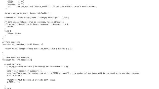 Wordpress: PHP Contact form смотреть онлайн