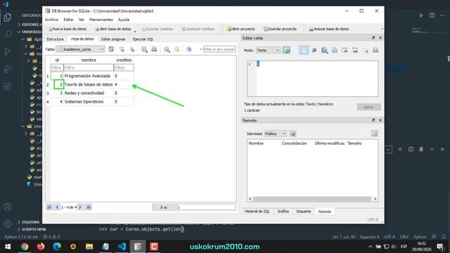 Actualización de Registros en SQLite (Uso de Modelos a través del ORM) ✅ | Curso Django ? # 20 смотреть онлайн