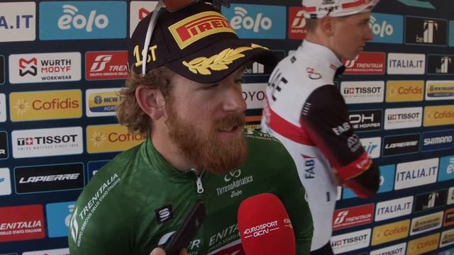 Quinn Simmons - Interview at the finish - Tirreno-Adriatico 2022 - Stage 7 смотреть онлайн