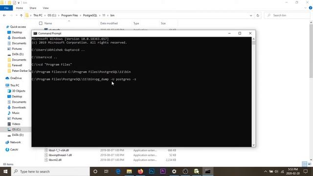 How to export database from PostgreSQL (PgAdmin 4) using command [pg_dump] смотреть онлайн