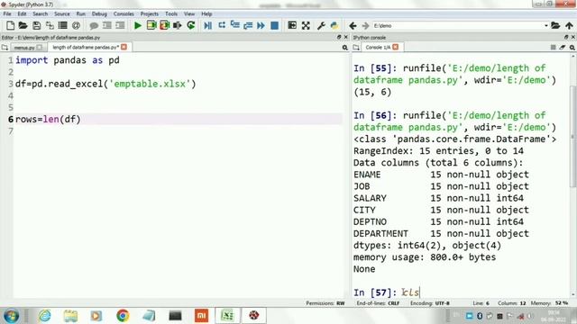 How to Find Length of Dataframe in Python || Python Pandas Tutorial смотреть онлайн