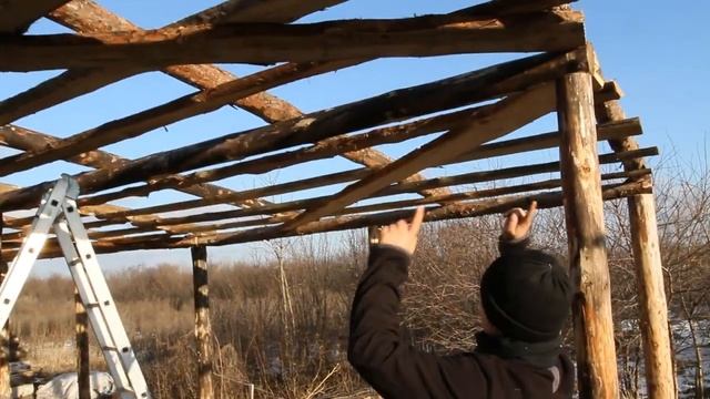 Как мы сарай строили 1// коровник// строим сами// смотреть онлайн
