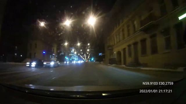 Driving in St. Petersburg: Морские Ворота - Адмиралтейский 01/01/2022 (timelapse 4x) смотреть онлайн