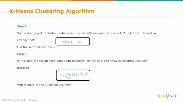 K Means Clustering Algorithm | K Means In Python | Machine Learning Algorithms |Simplilearn смотреть онлайн