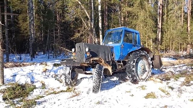 заготовка леса на мтз 82 . 02 .03. 2022. смотреть онлайн