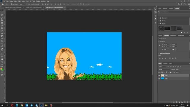 Photoshop Tutorial: 8-Bit Pixel Portrait from a Photo| Пиксельный аватар из фото смотреть онлайн