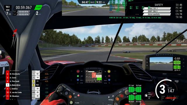 [FPS record]Assetto Corsa Competizione 1.0.7 30 cars racing, Ryzen 5 1600, GTX 1080, 1440p High смотреть онлайн