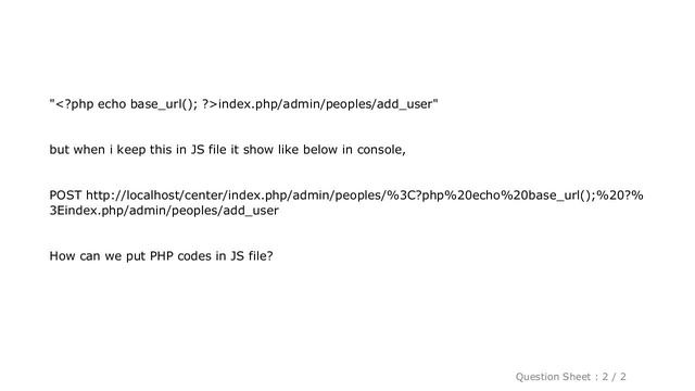 HTML : PHP base URL in external js file смотреть онлайн