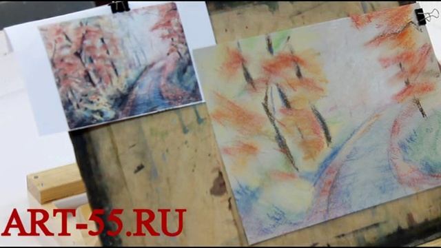 Рисуем пастелью весеннюю аллею смотреть онлайн