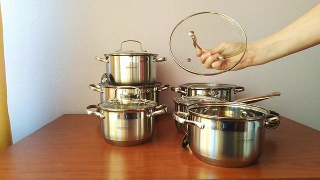Bohmann BH 600-12 набор кастрюль с 7 семислойным капсульным дном смотреть онлайн