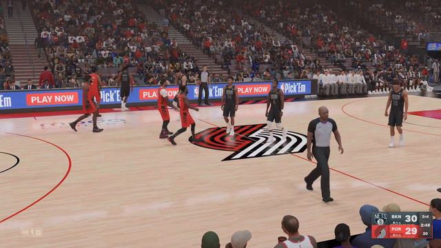 NBA 2K23 Brooklyn Nets vs Trail Blazers 2022 NOV 17 Simulation Sliders Realistic 4K Game Play смотреть онлайн
