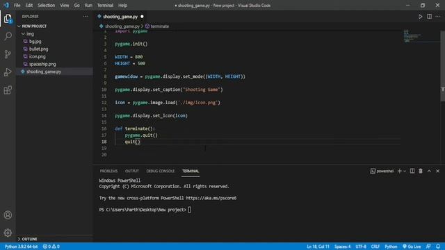 Python game development using Pygame - updating title bar of screen and define necessary function # смотреть онлайн