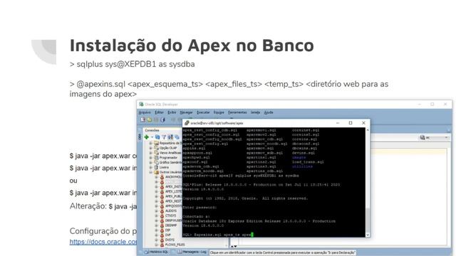 Instalação do Apex no banco e configuração no tomcat смотреть онлайн