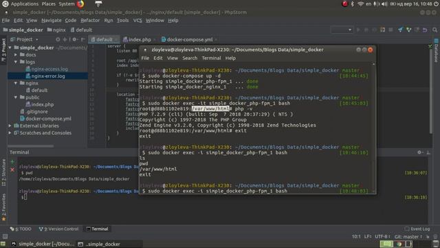 Создание рабочего окружения из Nginx и PHP используя Docker Part 2 смотреть онлайн