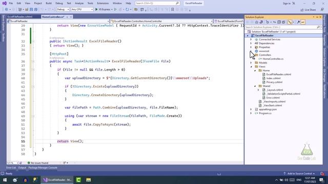 Uploading, Reading and Displaying Excel File using ASP .Net Core смотреть онлайн