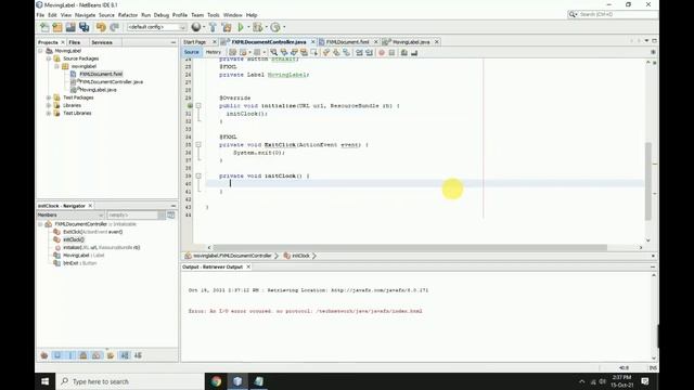 Moving Label using javaFx смотреть онлайн