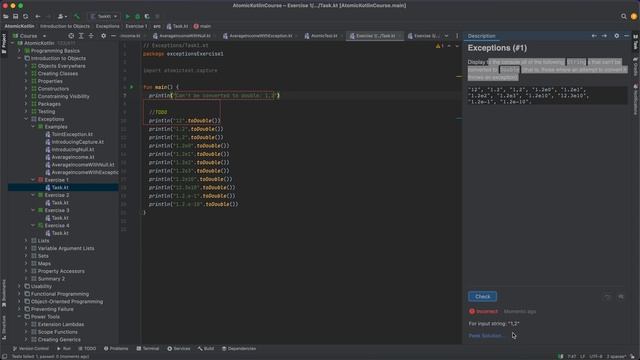 Atomic Kotlin Course - Exceptions смотреть онлайн