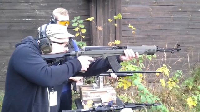 Первые стрельбы с новым ложем от FAB Defense для СКС. смотреть онлайн