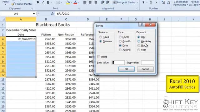 Excel 2010 Using Fill Series Feature смотреть онлайн