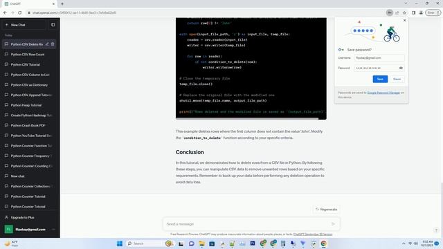 python csv delete row смотреть онлайн