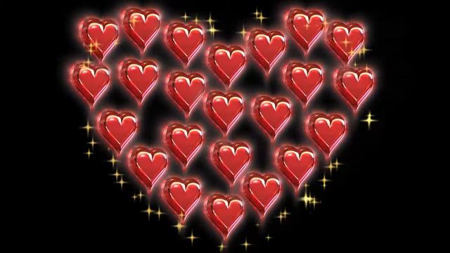 Футаж Сердце из маленьких сердечек