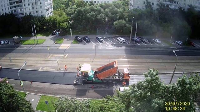 Дорожные работы.Укладка асфальта смотреть онлайн