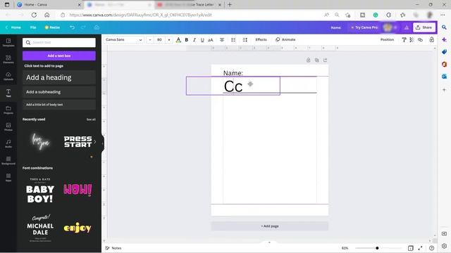 How To Create Alphabet Tracing Worksheets Using Canva (Quick & Easy) смотреть онлайн