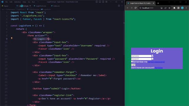 Login Form in React JS смотреть онлайн